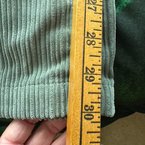 Corduroy Wide Leg Retro High Rise Foreve 21 Pants Womens Small Green Pockets y2k - Picture 4 of 13